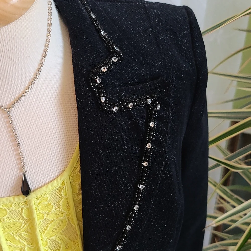 Bisou Bisou Black Sparkly Jacket - Picture 5 of 16